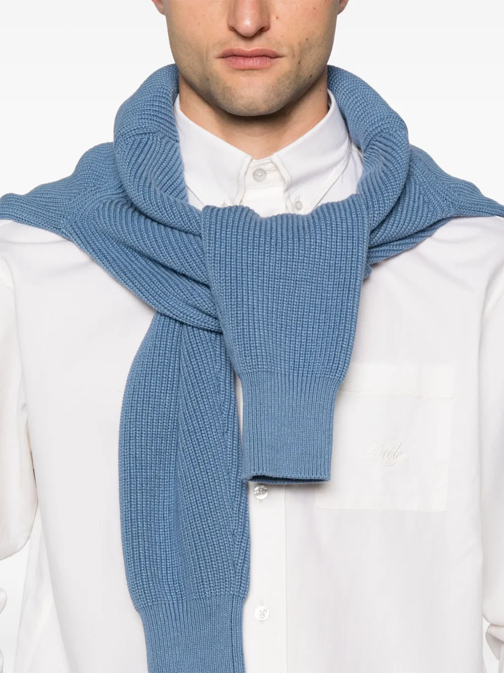 Drôle De Monsieur La Chemise Oxford katoenen overhemd Wit