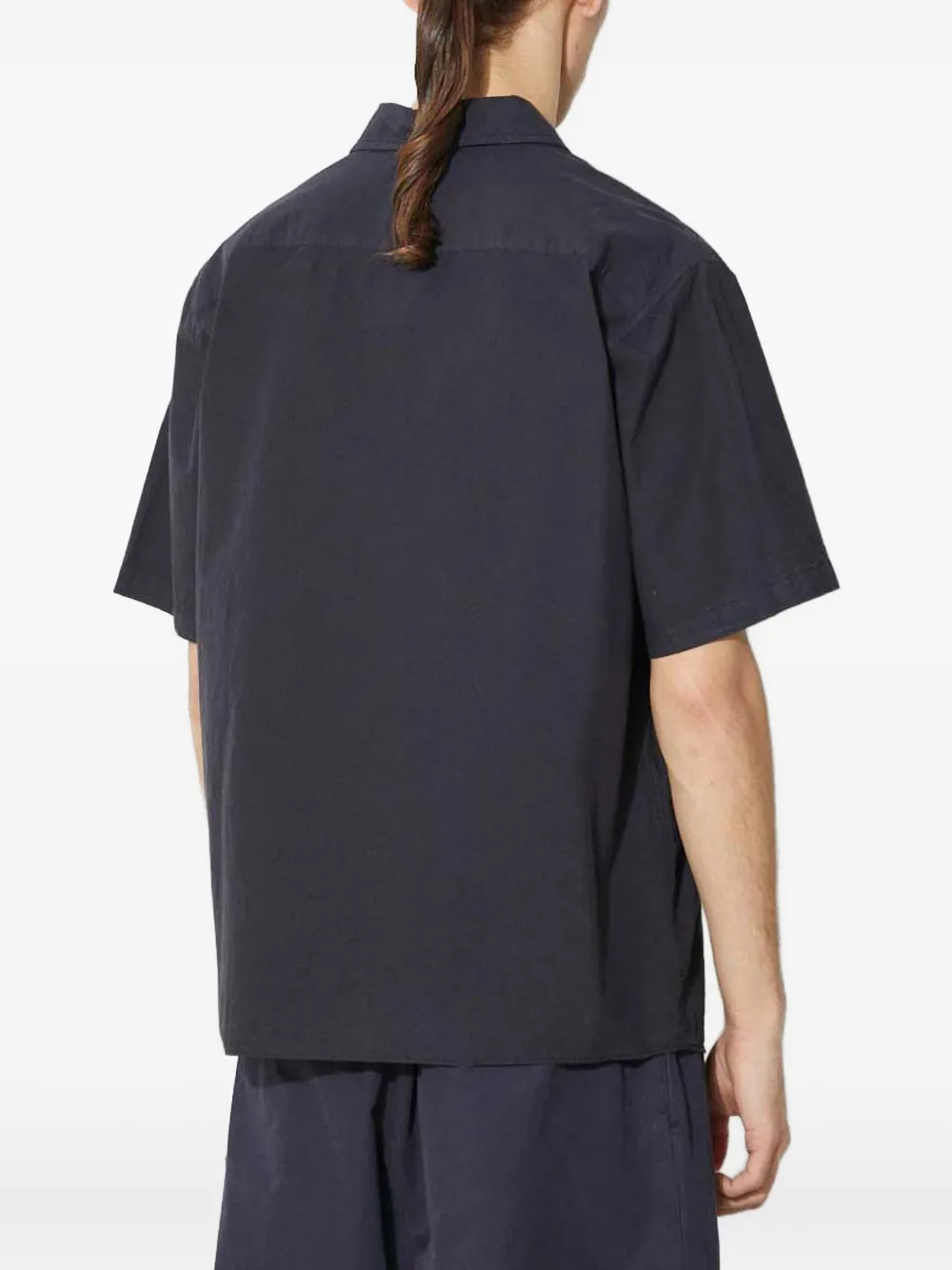Norse Projects Carsten overhemd met korte mouwen en zak - Blauw