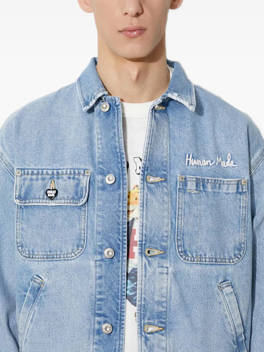 Human Made Denim jack Blauw