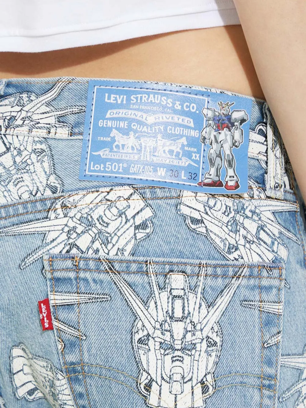 Levi's X Gundam Seed '93 501® Printed Jeans In Blue
