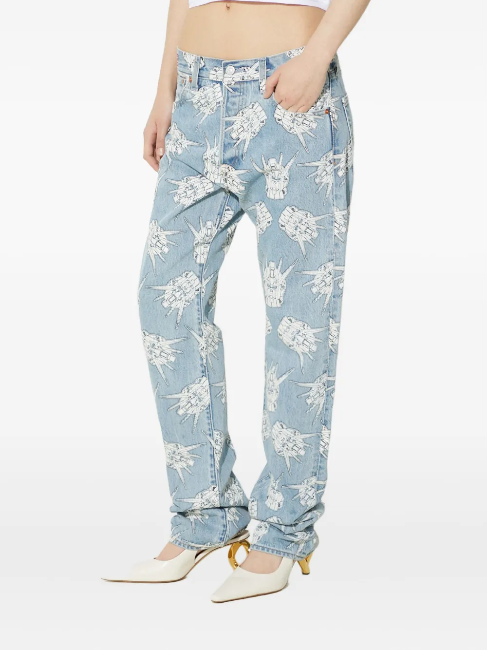 Levi's X Gundam Seed '93 501® Printed Jeans In Blue