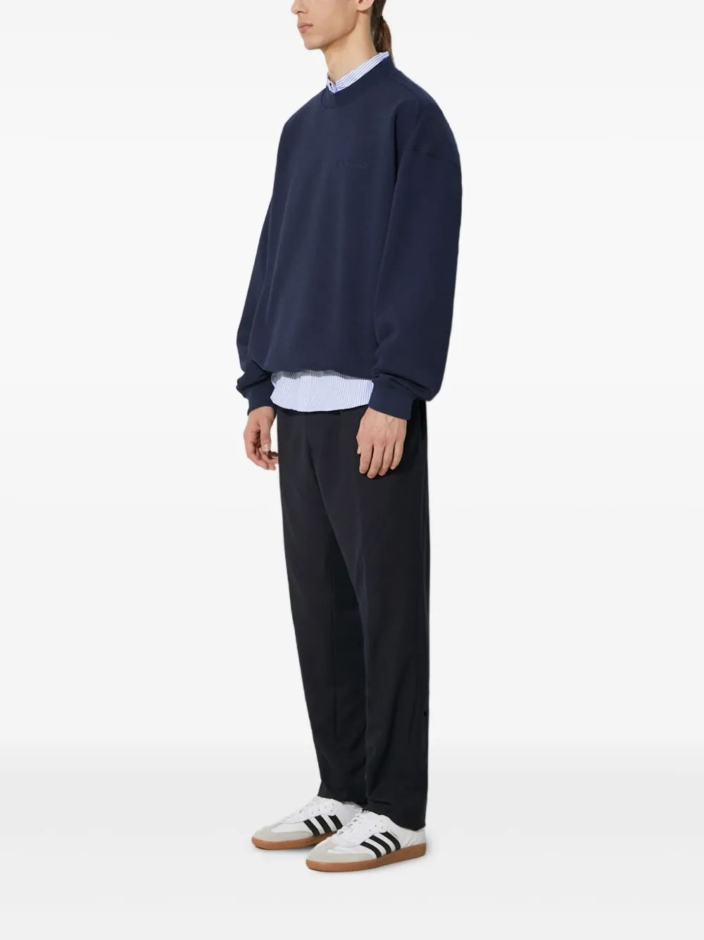Lacoste embroidered crew-neck sweatshirt - Blauw