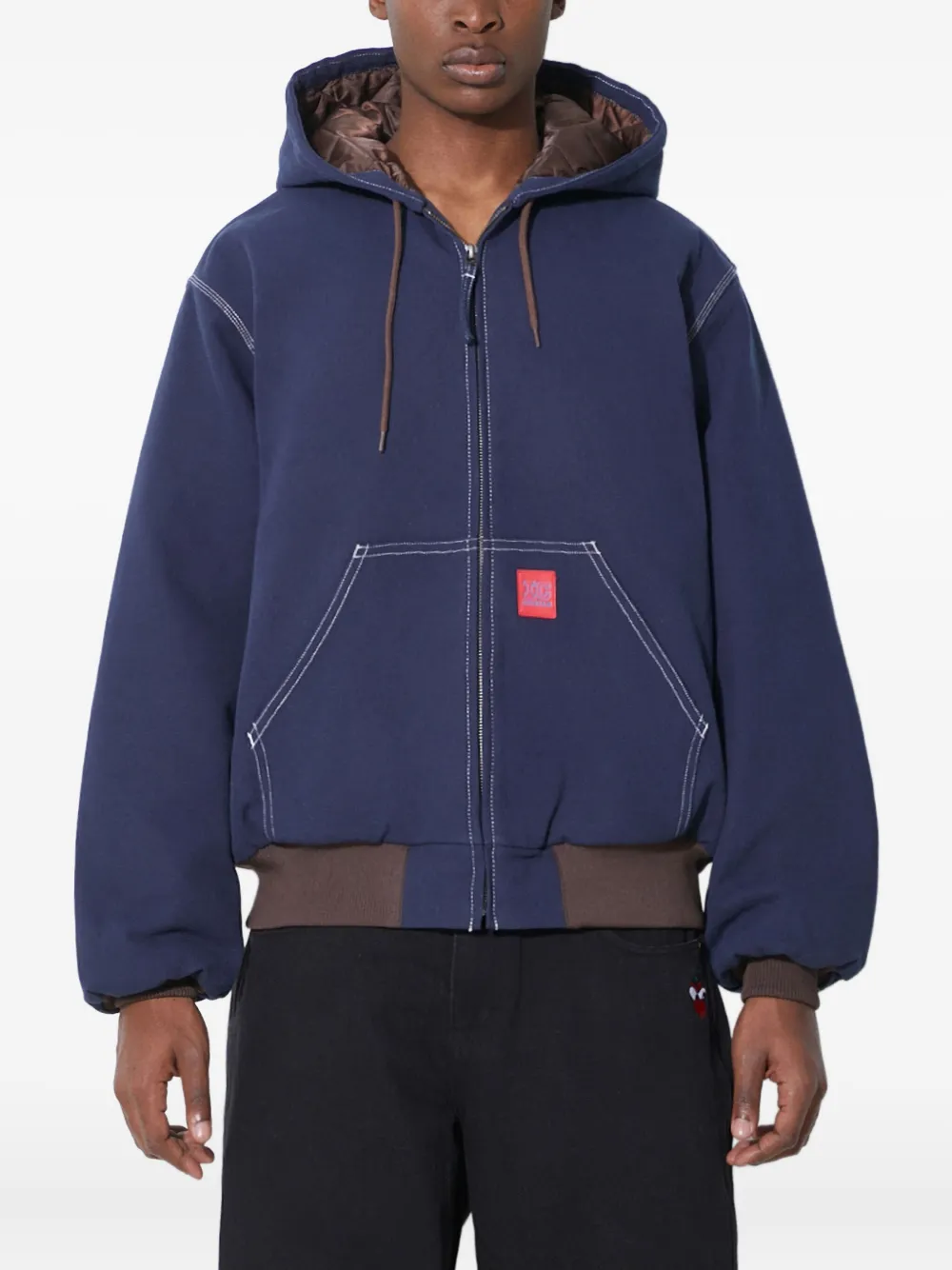 hooded zip-up jacket