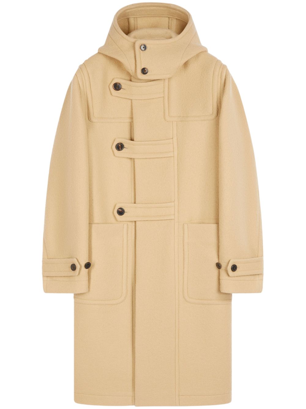 DRIES VAN NOTEN Mid-Length Duffle Coat - Neutrals