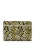 DRIES VAN NOTEN animal-print leather laptop case - Green