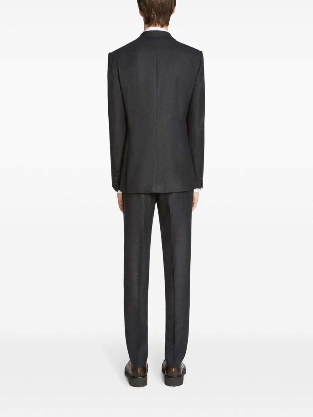 Shop Dries Van Noten Wool Flannel Suit In Grey