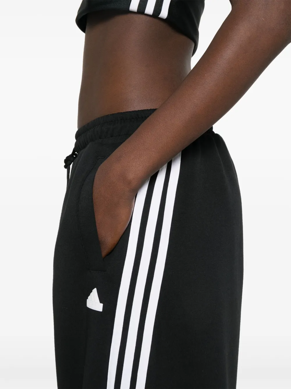 adidas Trainingsbroek met trekkoordtaille en drie strepen Zwart