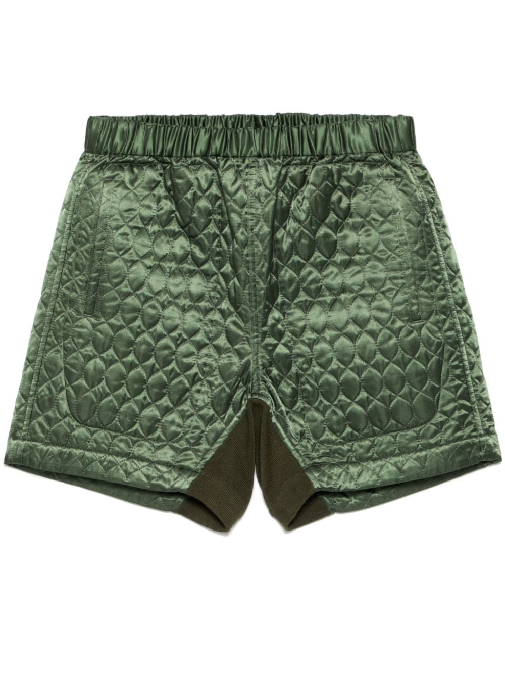 Noir Kei Ninomiya quilted mini shorts - Green