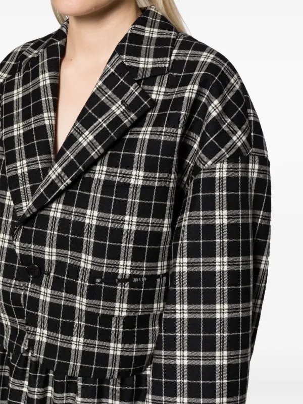 Noir Kei Ninomiya チェック クロップドジャケット | ブラック