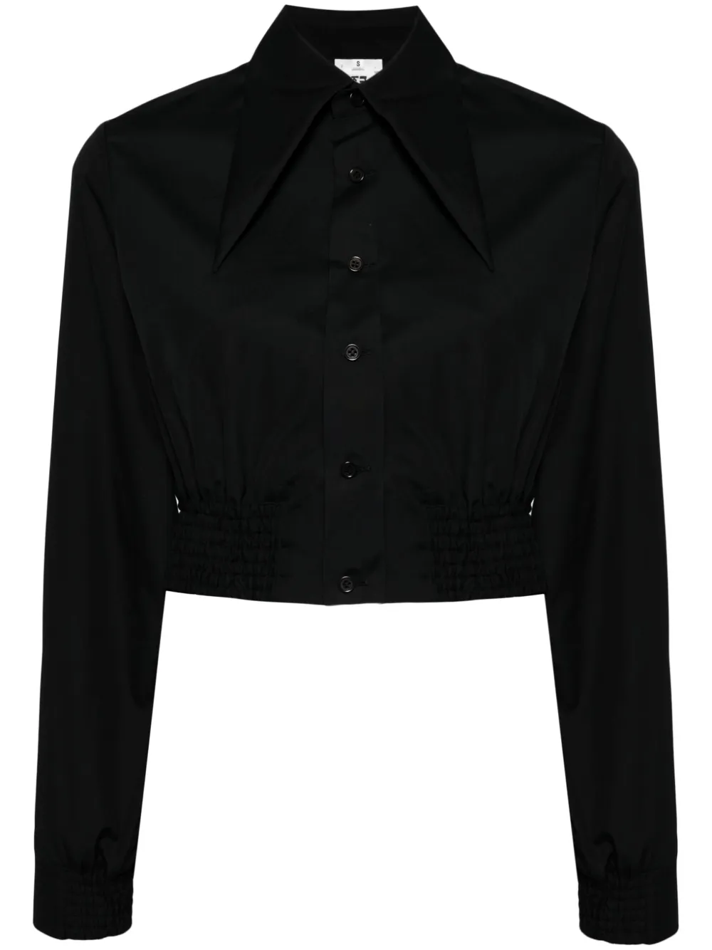 NOIR KEI NINOMIYA OVERSIZED-COLLAR CROPPED SHIRT 