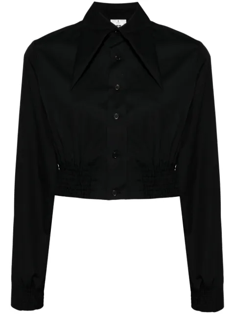 Noir Kei Ninomiya oversized-collar cropped shirt