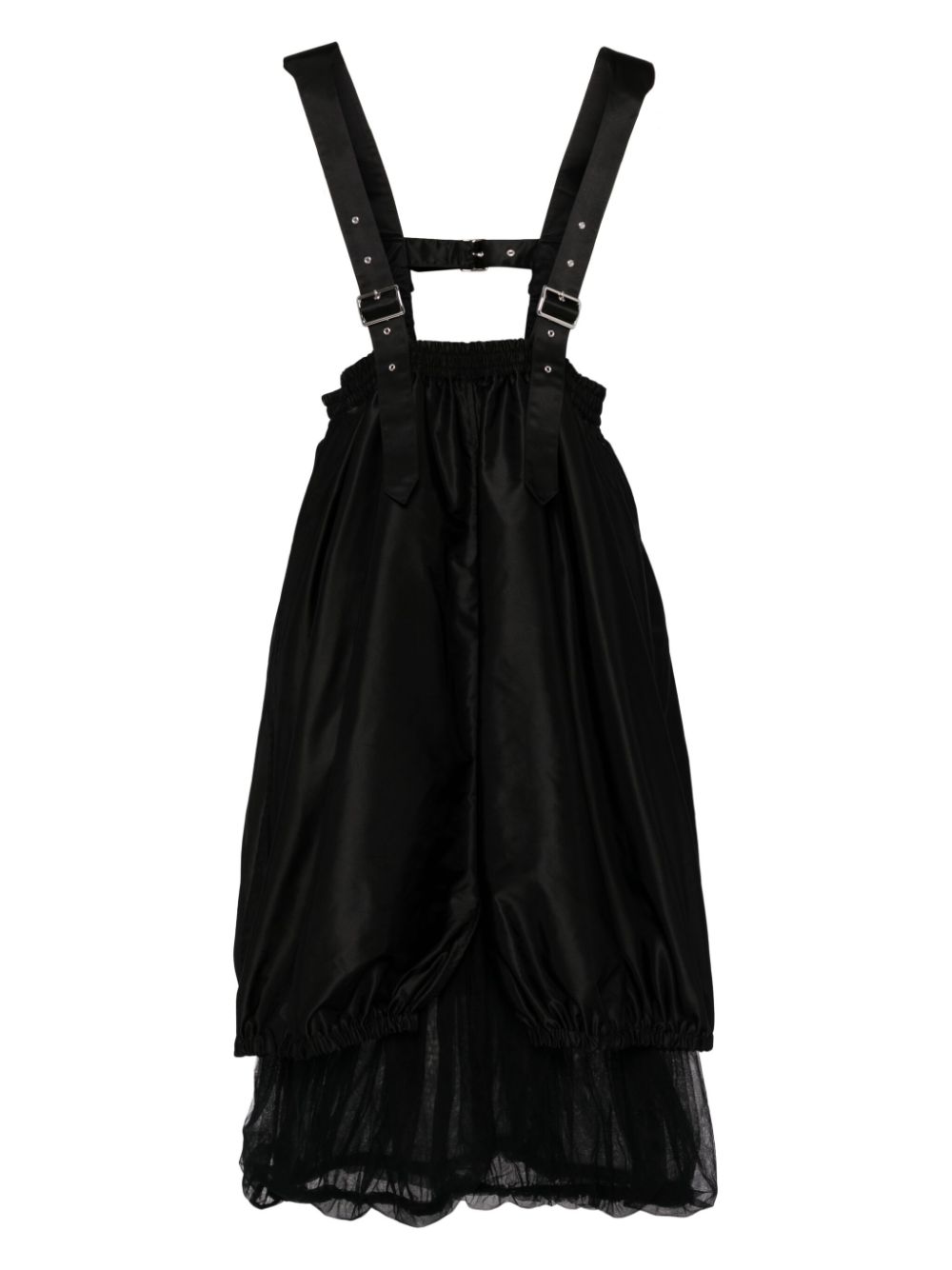 Noir Kei Ninomiya drawstring hem dress - Zwart