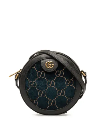 Gucci Pre-Owned 2016-2024 GG ベルベット オフィディア ラウンド ショルダーバッグ - Farfetch