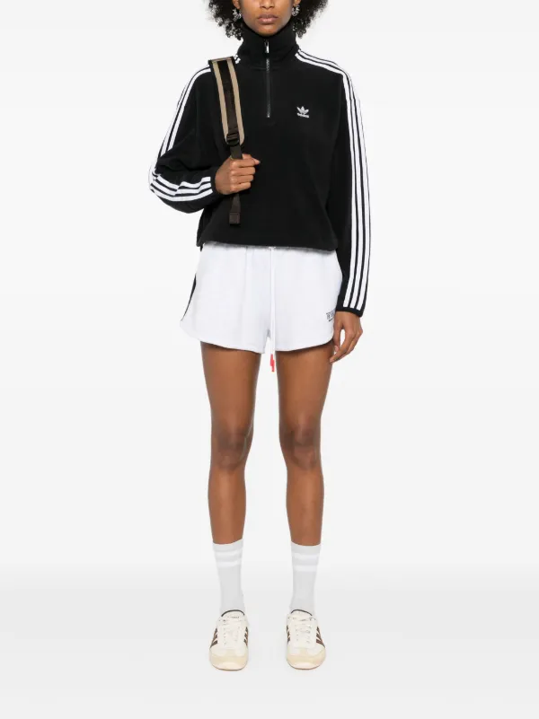 ADIDAS ORIGINALS WOMEN'S HALF-ZIP SWEATSHIRT Black/White