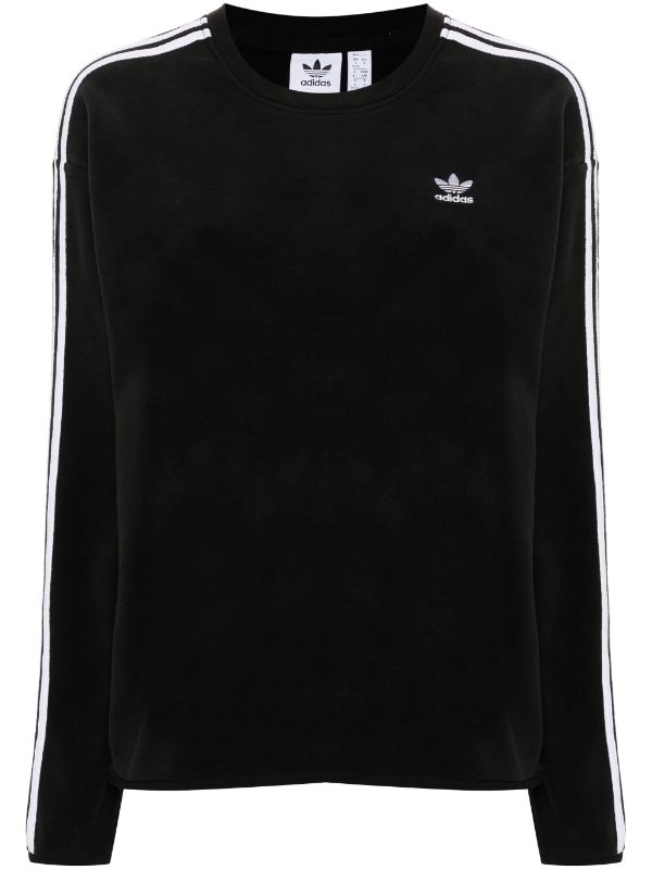 Adidas 3 Stripes Polar Sweatshirt Black FARFETCH AO