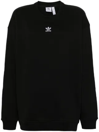 Adidas trefoil sweatshirt black deals