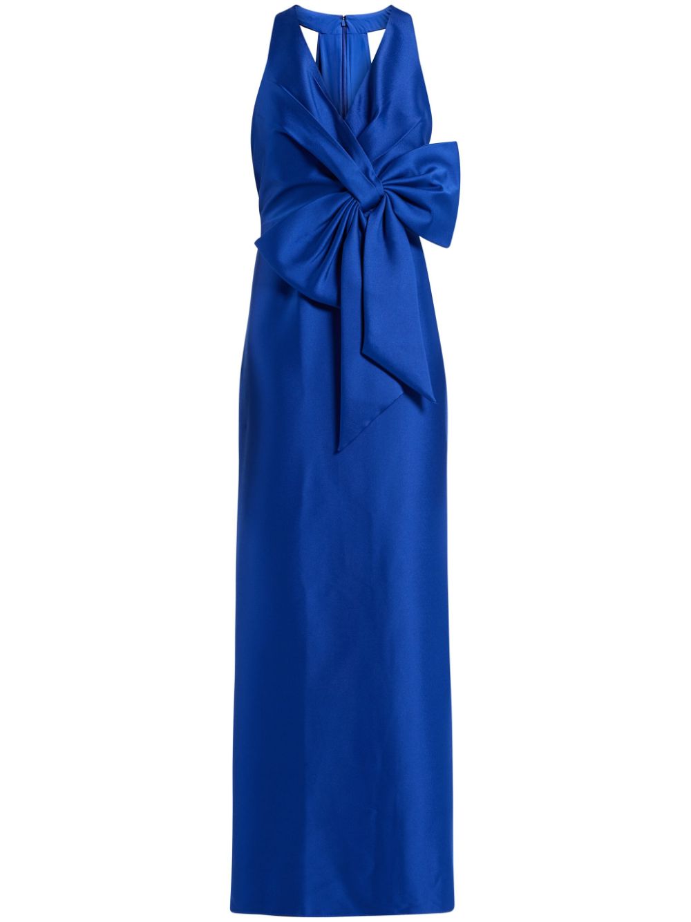 halter-neck bow-detail gown