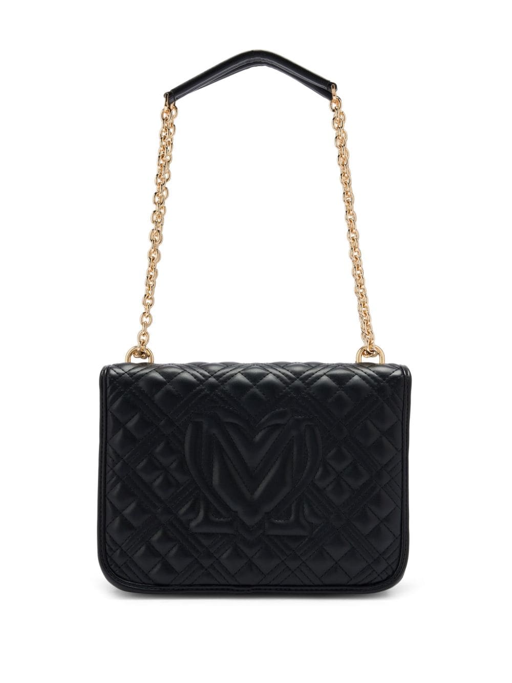 Love Moschino quilted shoulder bag - Zwart