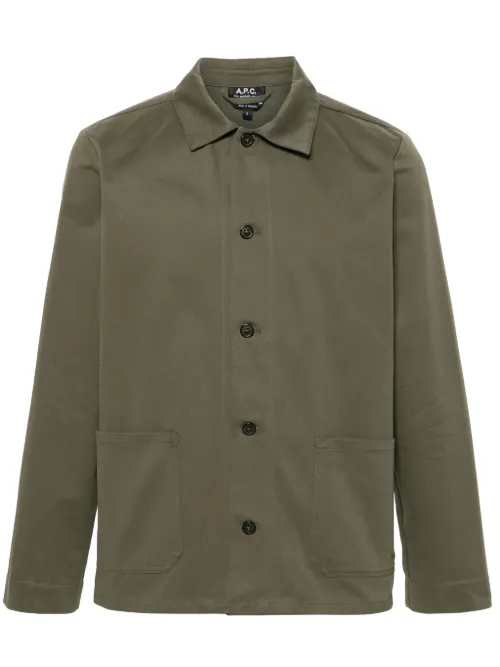 A.P.C. surchemise en sergé - Vert - A.P.C. - Modalova