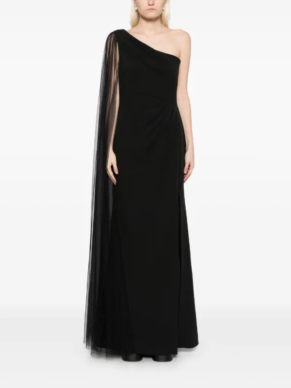 【オープニング 大放出セール】 | Gown Cape one-shoulder Notte Marchesa Black FARFETCH | ワンピース