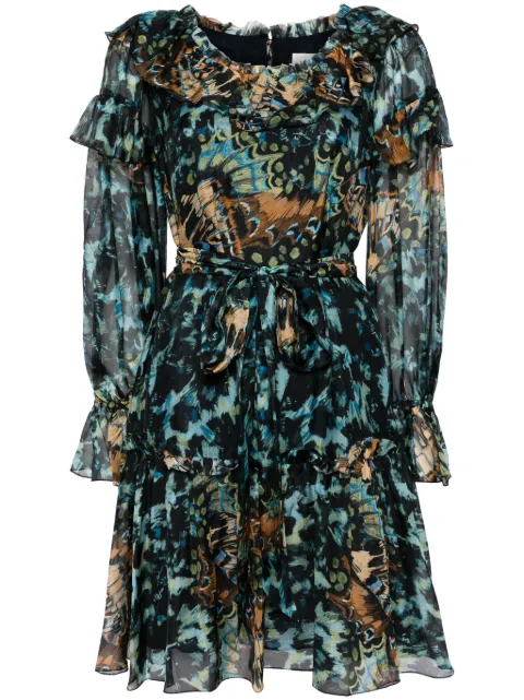 Marchesa Rosa vestido corto Monarch