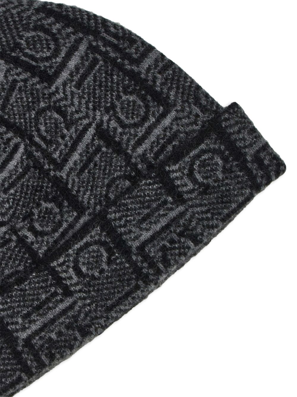 Ferragamo monogram patterned beanie - Black