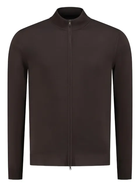 Zanone zip-up knitted cardigan