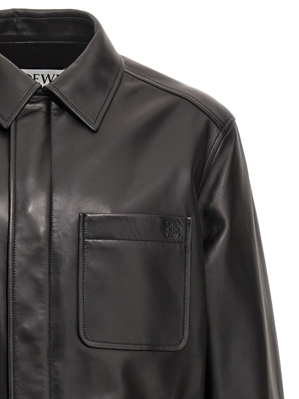 LOEWE Long-sleeve Leather Overshirt Men