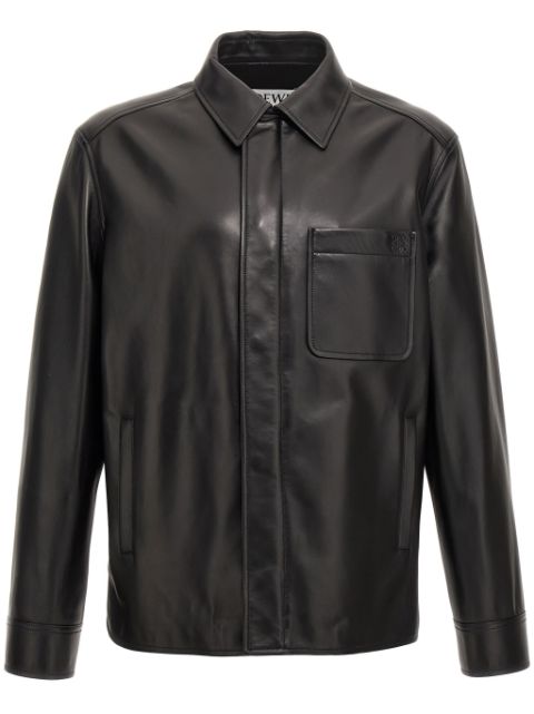 LOEWE Long-sleeve Leather Overshirt Men