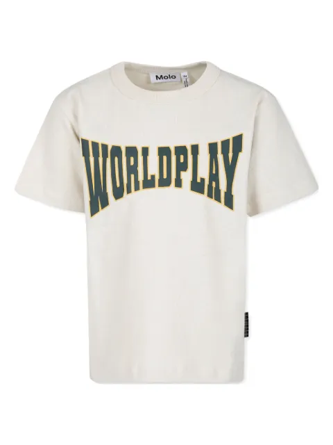 Molo slogan-print cotton T-shirt