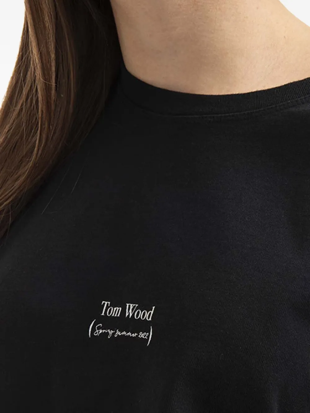 Tom Wood Adria T-shirt met korte mouwen Zwart