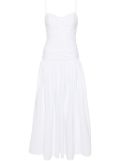 Matteau gathered drop-waist dress - White