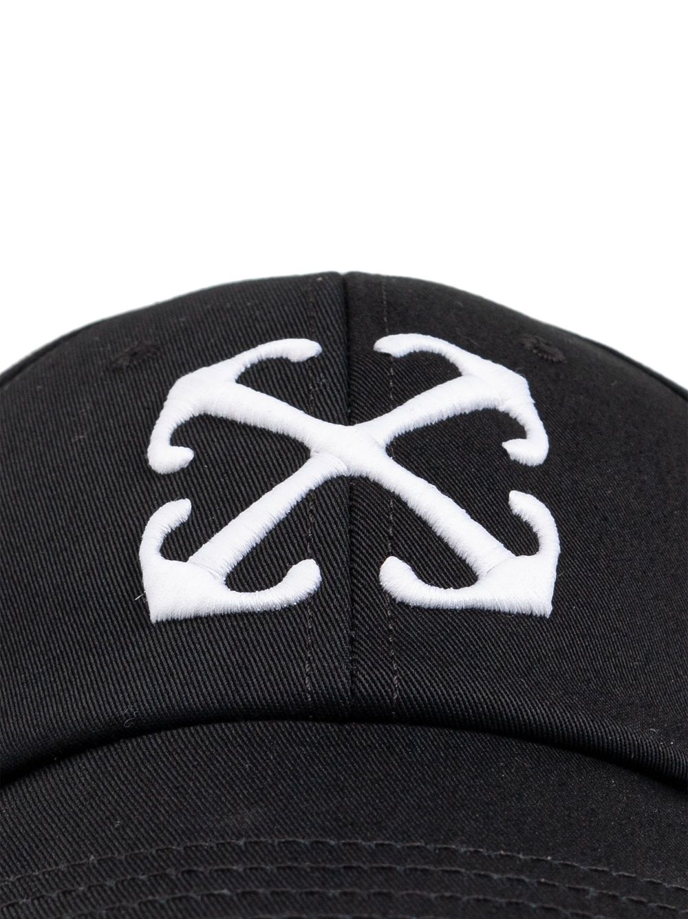 Off-White logo-embroidered cotton cap Men