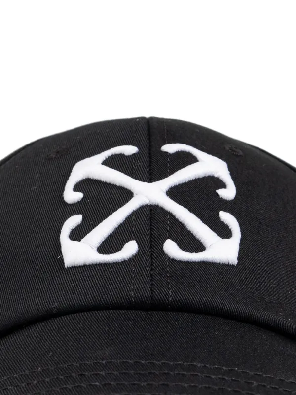 Off-White logo-embroidered Cotton Cap | Black | FARFETCH CA
