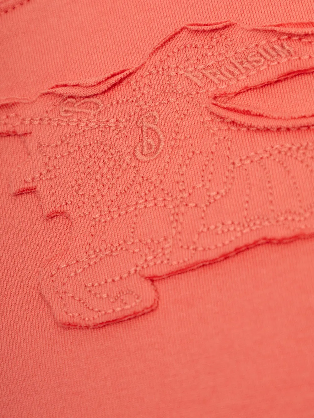 Burberry Kids Katoenen T-shirt met logopatch Oranje