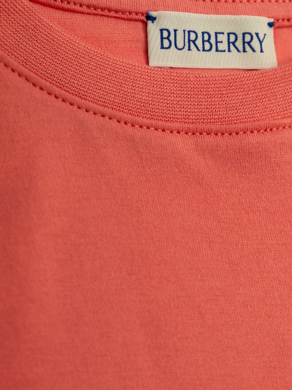 Burberry Kids Katoenen T-shirt met logopatch Oranje