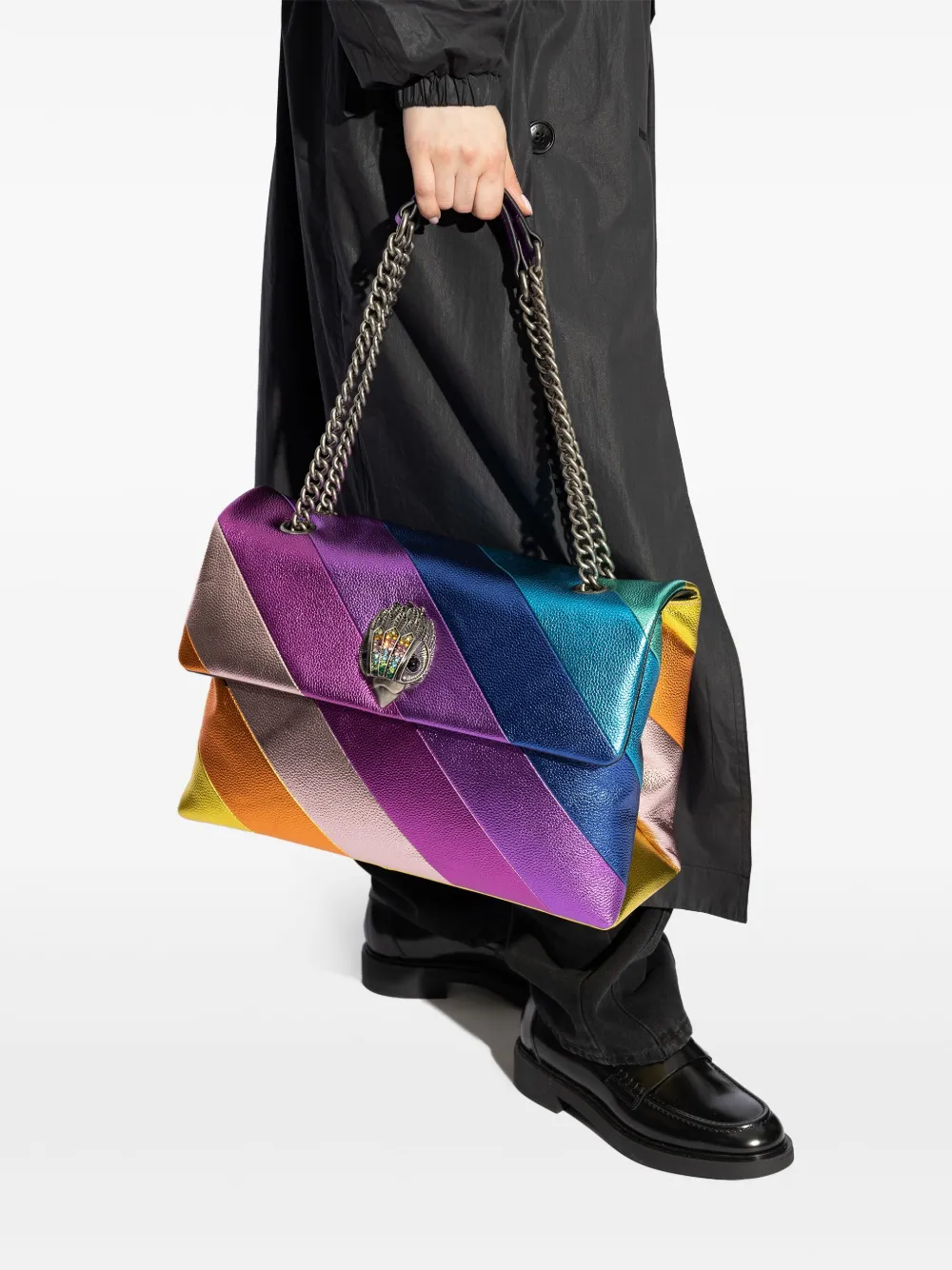 Kurt Geiger London Kensington leren schoudertas - Roze