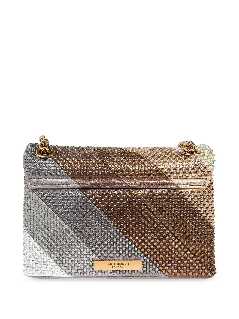 Kurt Geiger London Kensington schoudertas verfraaid met kristallen Beige