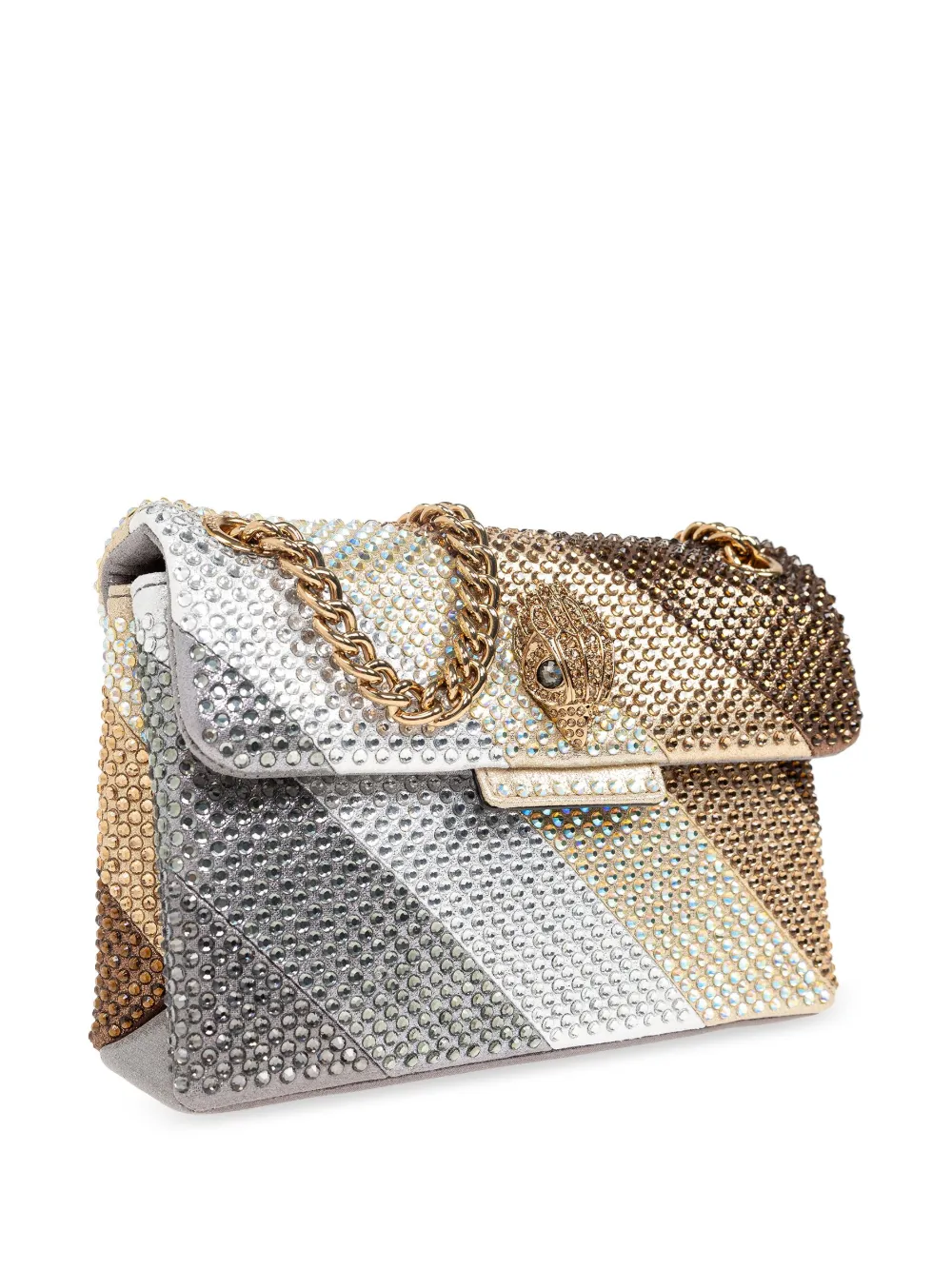Kurt Geiger London Kensington schoudertas verfraaid met kristallen Beige