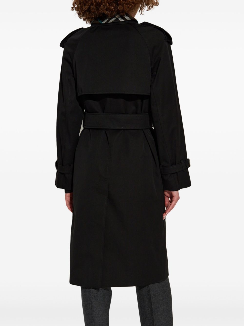 Shop Burberry Detachable-collar Trench Coat In Black