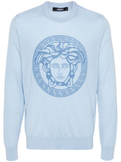 Versace Medusa-embroidered sweater Men