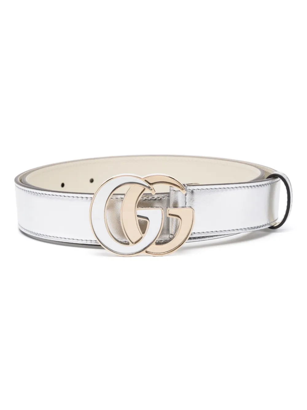 Gucci marmont belt silver hotsell