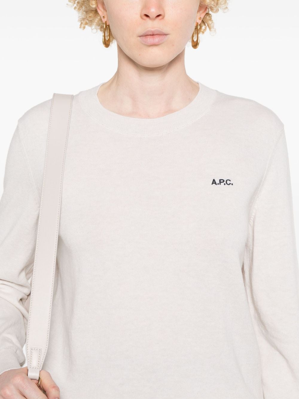 Shop Apc Victoria Cotton Jumper In Weiss