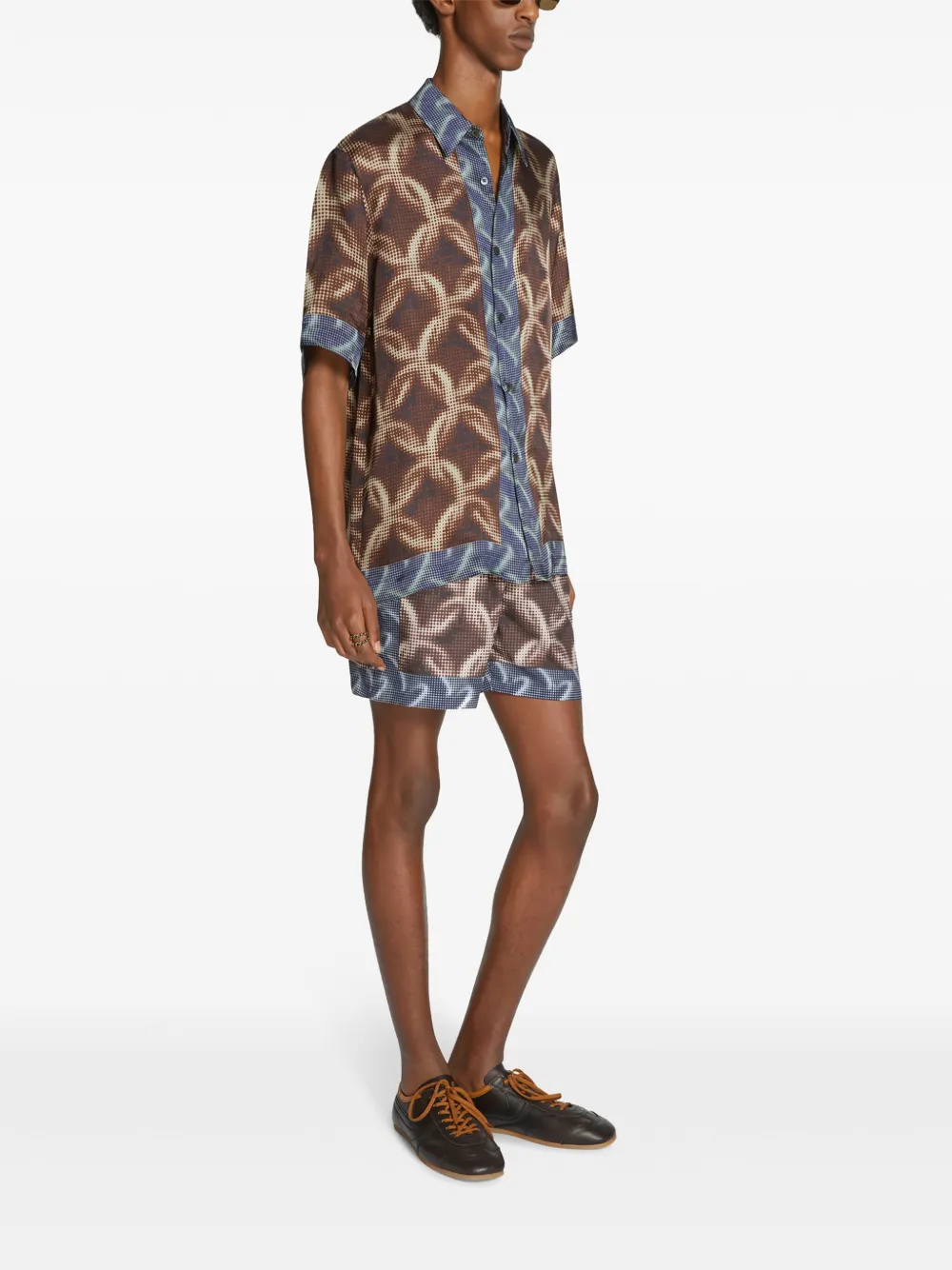 Dries Van Noten Girdle Swimming Trunks In Brown