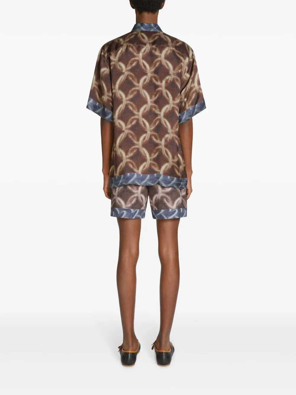 Dries Van Noten Girdle Swimming Trunks In Brown