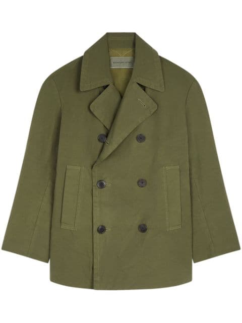 DRIES VAN NOTEN double-breasted cotton coat