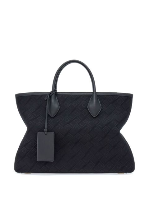 Ferragamo Bolsa tote com estampa de jacquard