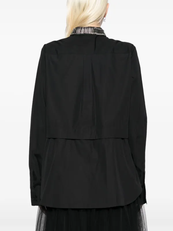 Noir Kei Ninomiya Safety Pin Embellishment long-sleeves