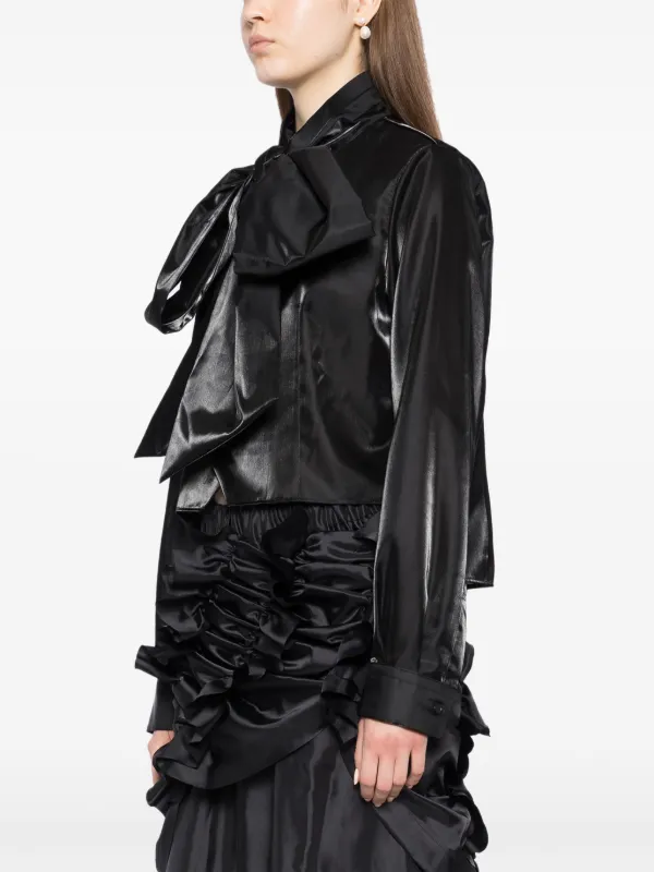 noir kei ninomiya リボンシャツ Noir Kei Ninomiya リボンディテール ブラウス | ホワイト