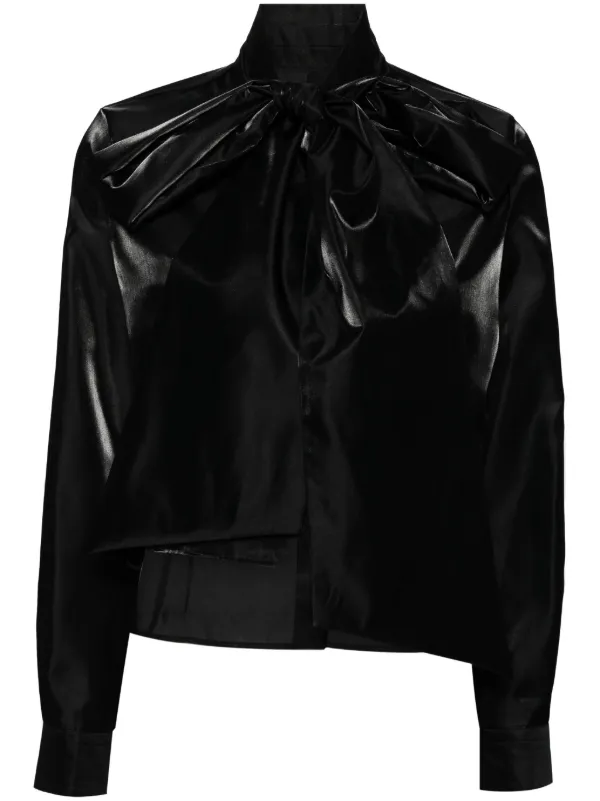 noir kei ninomiya リボンシャツ Noir Kei Ninomiya リボンディテール ブラウス | ホワイト